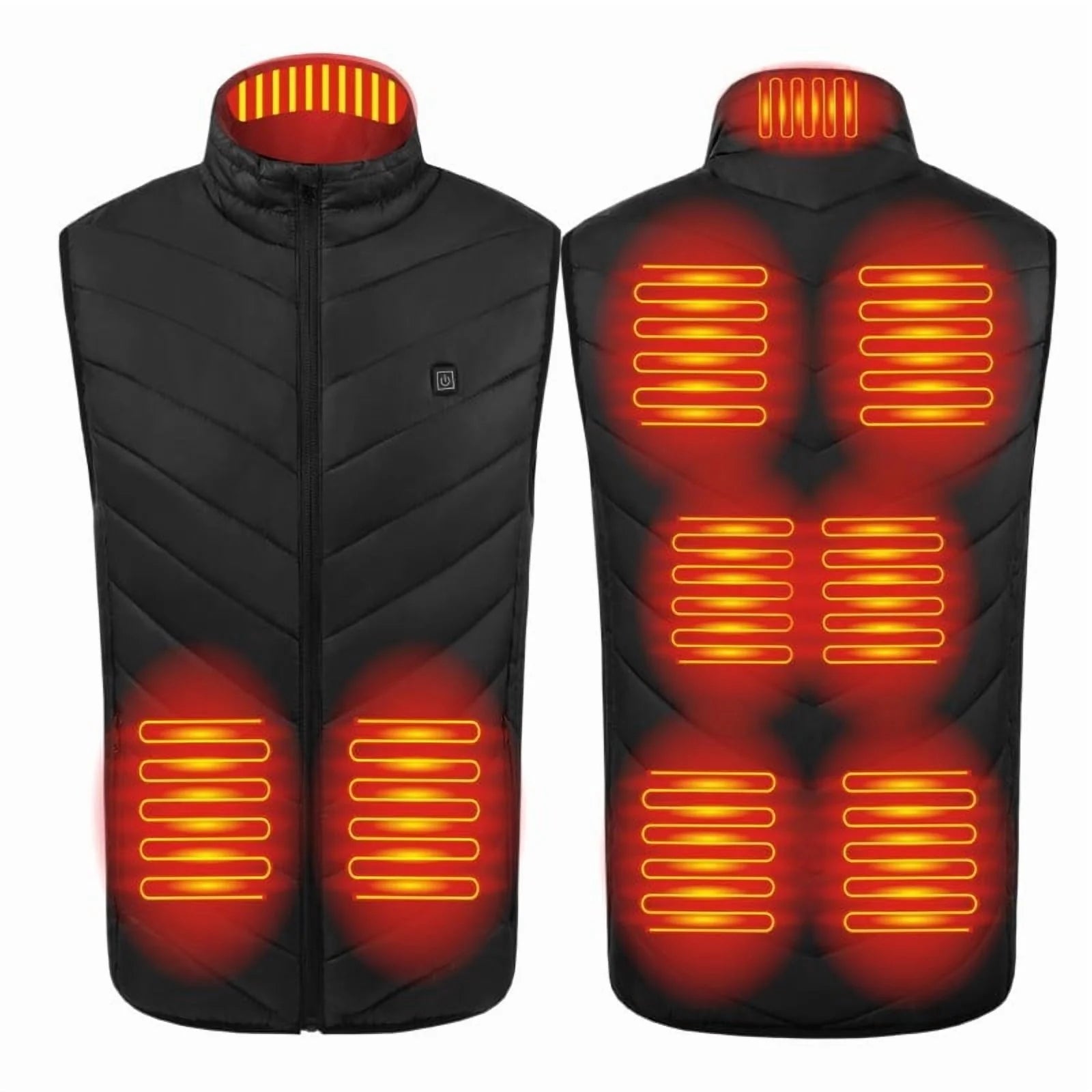 Stay Warm This Winter with Our Plus Size Heated Vest - 9 Heating Zones, 3 Heat Levels, and Stylish Quilted Design!
