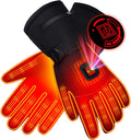 Electric Rechargeable Battery Heated Gloves - Waterproof Touchscreen for Outdoor Sports, Hiking, Skiing, Running, Work