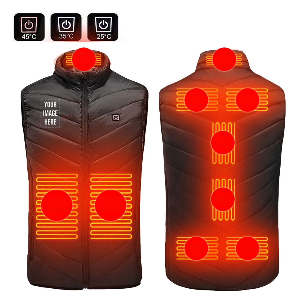 Stay Warm This Winter with Our Plus Size Heated Vest - 9 Heating Zones, 3 Heat Levels, and Stylish Quilted Design!