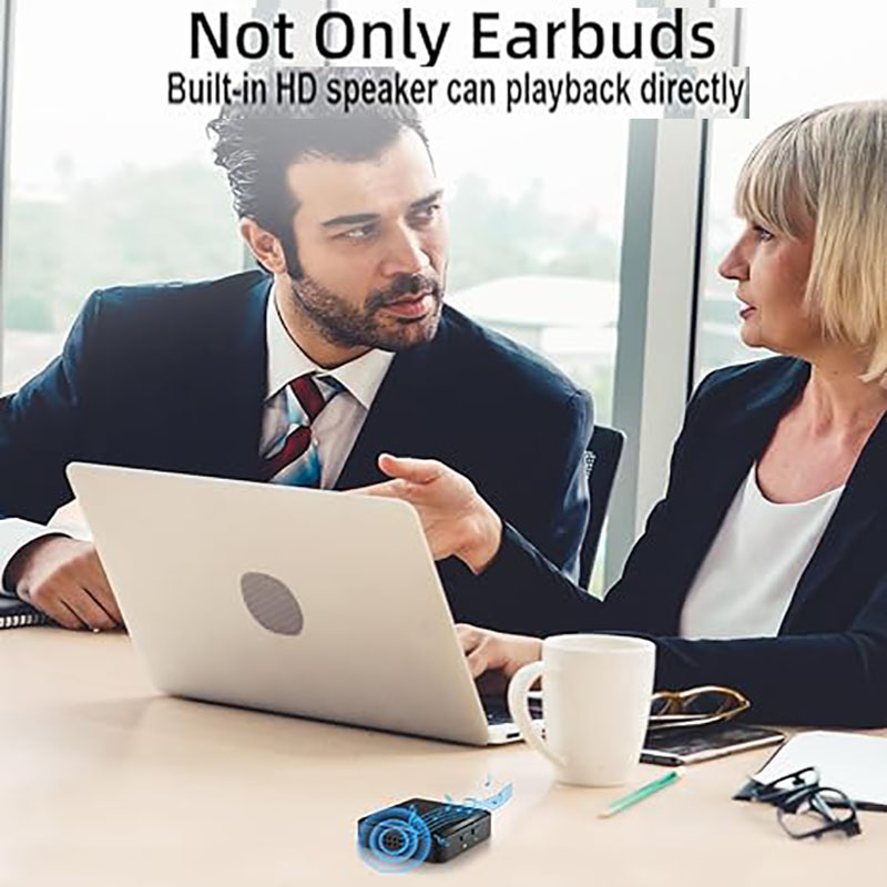 Magnetic Digital Voice Recorder With AI-Triple Noise Reduction,Portable Audio Recorder Compatible With Smart Cell Phone PC Recording Device For Lectures,Meetings,Interviews,Black